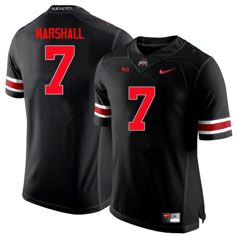 Ohio State Buckeyes #7 Jalin Marshall College Football Jerseys Limited-Black